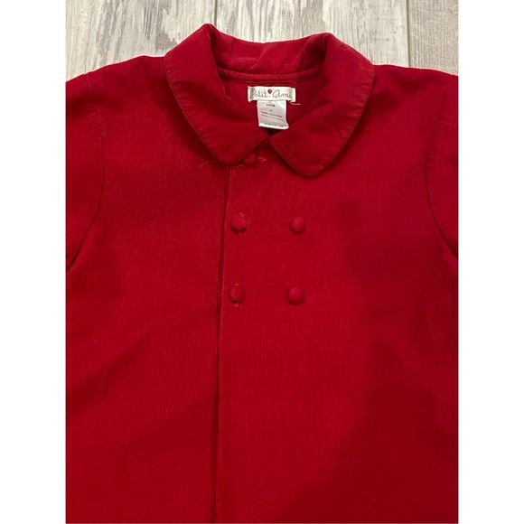 Petit Ami little boys, old fashion, red dressy coat size 4T - Picture 5 of 9